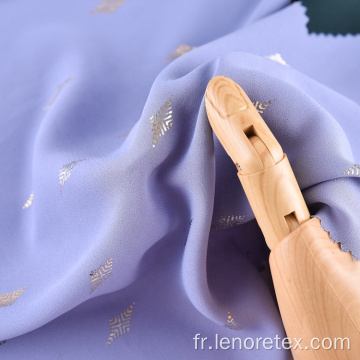 Tissu de crêpe de mousse tissée en polyester or